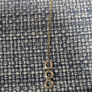 Silver Triple Circle Pendant Necklace
